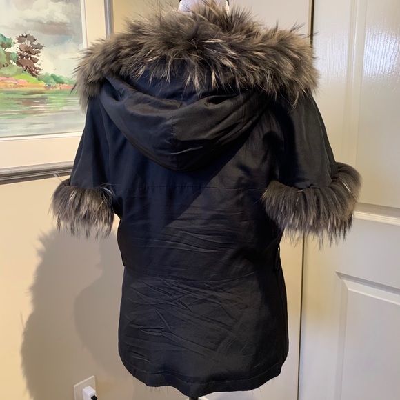 Reversible Raccoon and silk Jacket. - Picture 6 of 13